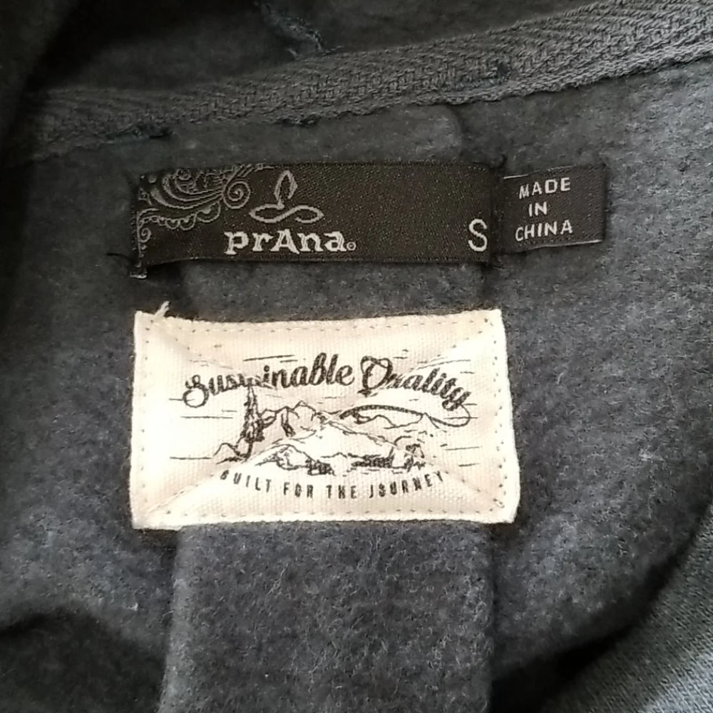 PrAna Grey Blue Heather Cozy Up Poncho